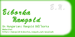 biborka mangold business card